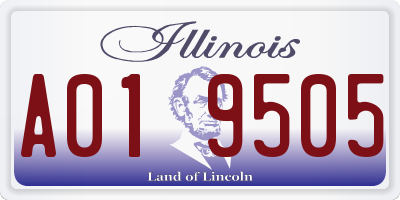 IL license plate A019505