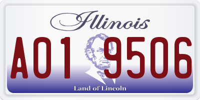 IL license plate A019506