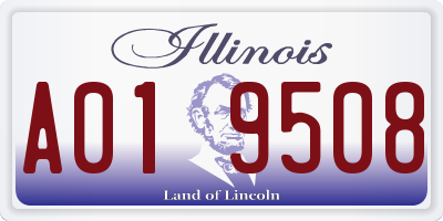 IL license plate A019508