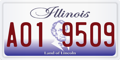 IL license plate A019509
