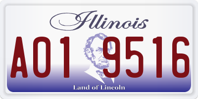 IL license plate A019516