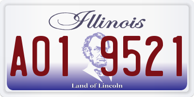 IL license plate A019521
