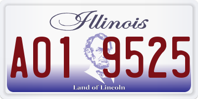 IL license plate A019525