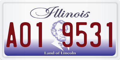 IL license plate A019531