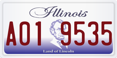 IL license plate A019535