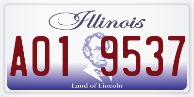 IL license plate A019537