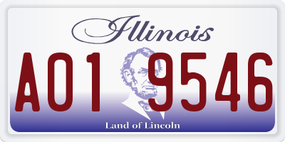IL license plate A019546