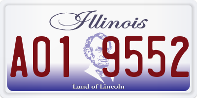 IL license plate A019552
