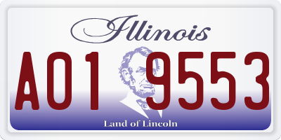 IL license plate A019553