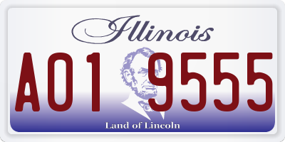 IL license plate A019555