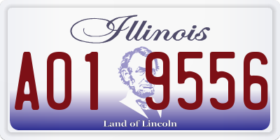 IL license plate A019556