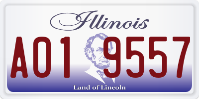 IL license plate A019557