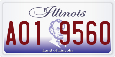 IL license plate A019560