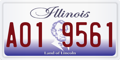 IL license plate A019561