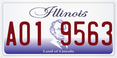 IL license plate A019563