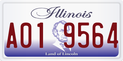IL license plate A019564