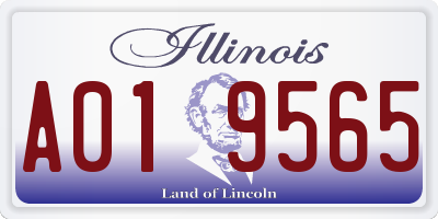 IL license plate A019565