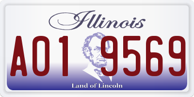 IL license plate A019569