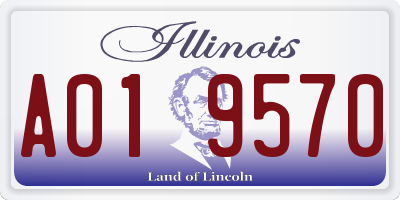 IL license plate A019570
