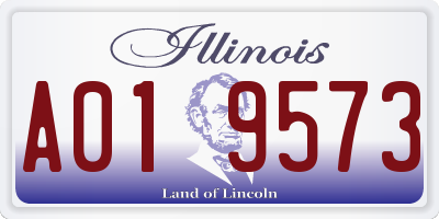 IL license plate A019573