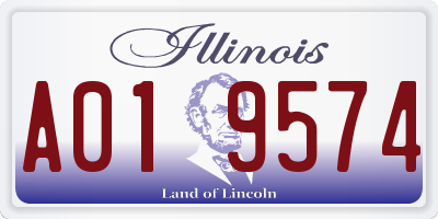 IL license plate A019574