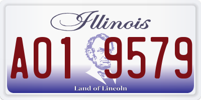 IL license plate A019579