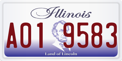 IL license plate A019583