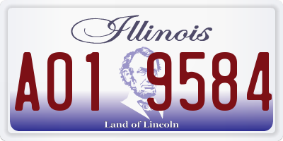 IL license plate A019584
