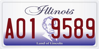 IL license plate A019589