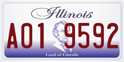 IL license plate A019592