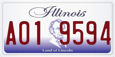 IL license plate A019594