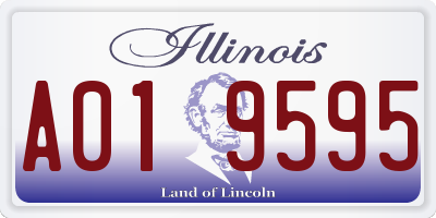 IL license plate A019595