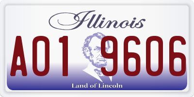 IL license plate A019606
