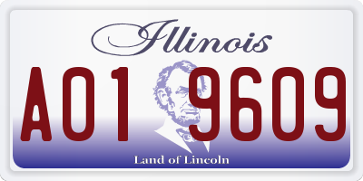 IL license plate A019609