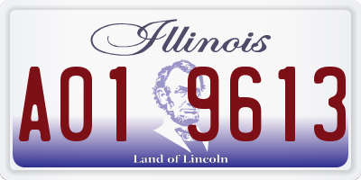 IL license plate A019613