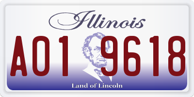 IL license plate A019618