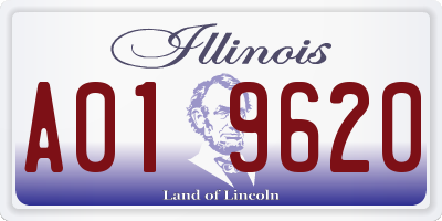 IL license plate A019620