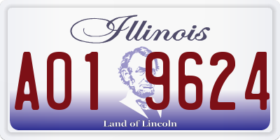 IL license plate A019624