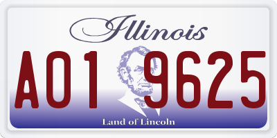 IL license plate A019625