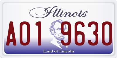 IL license plate A019630