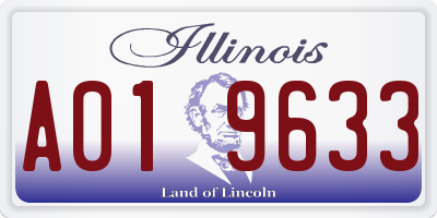 IL license plate A019633
