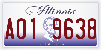 IL license plate A019638