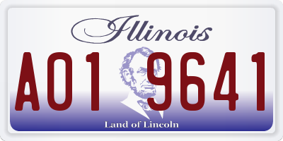 IL license plate A019641