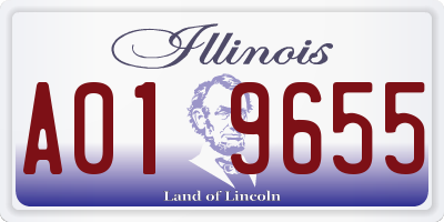 IL license plate A019655