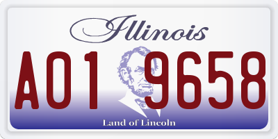 IL license plate A019658