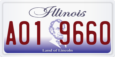 IL license plate A019660