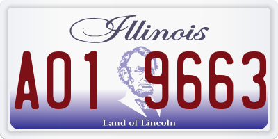 IL license plate A019663