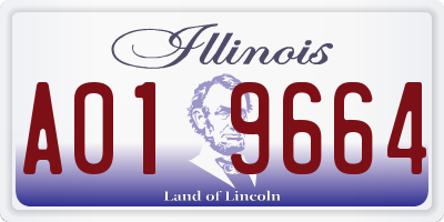 IL license plate A019664
