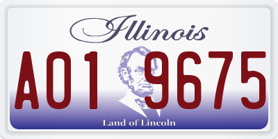 IL license plate A019675