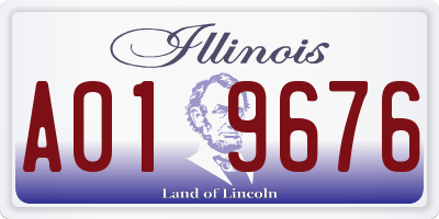 IL license plate A019676